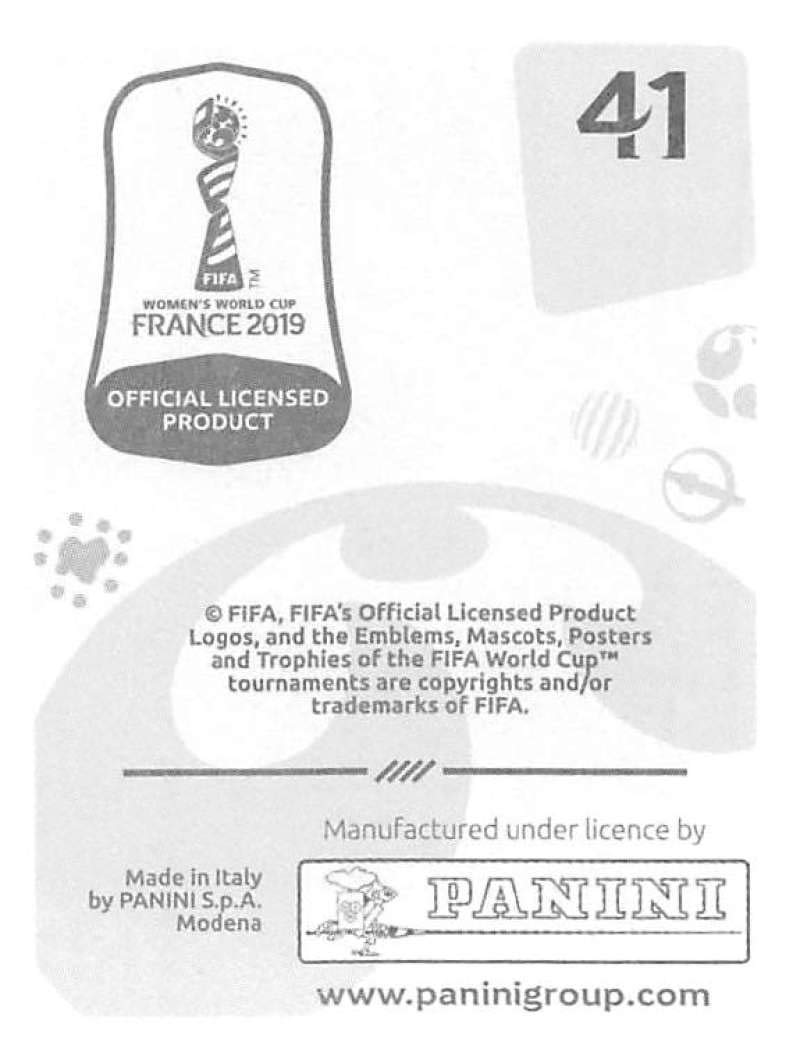 Amazon.com: 2019 Panini FIFA Women's World Cup France Stickers #41